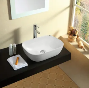 Modern Bathroom Cloakroom Ceramic Oval Basin Sink
