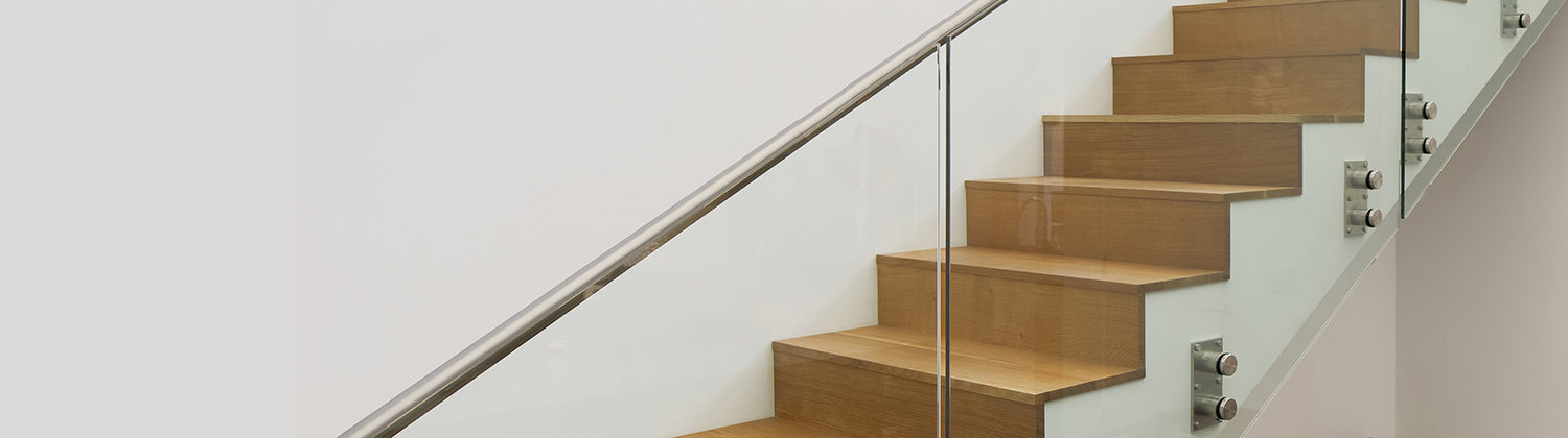 Toughened Clear Glass Decking Panel Rack Railing Infill Stairparts Easy Fit for Stair, Landing Or Balcony, Glaze Glass Staircase