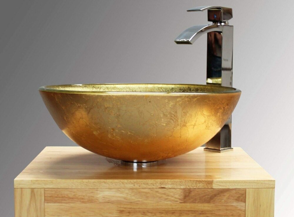 BATHROOM COUNTERTOP GLASS BASIN SINK