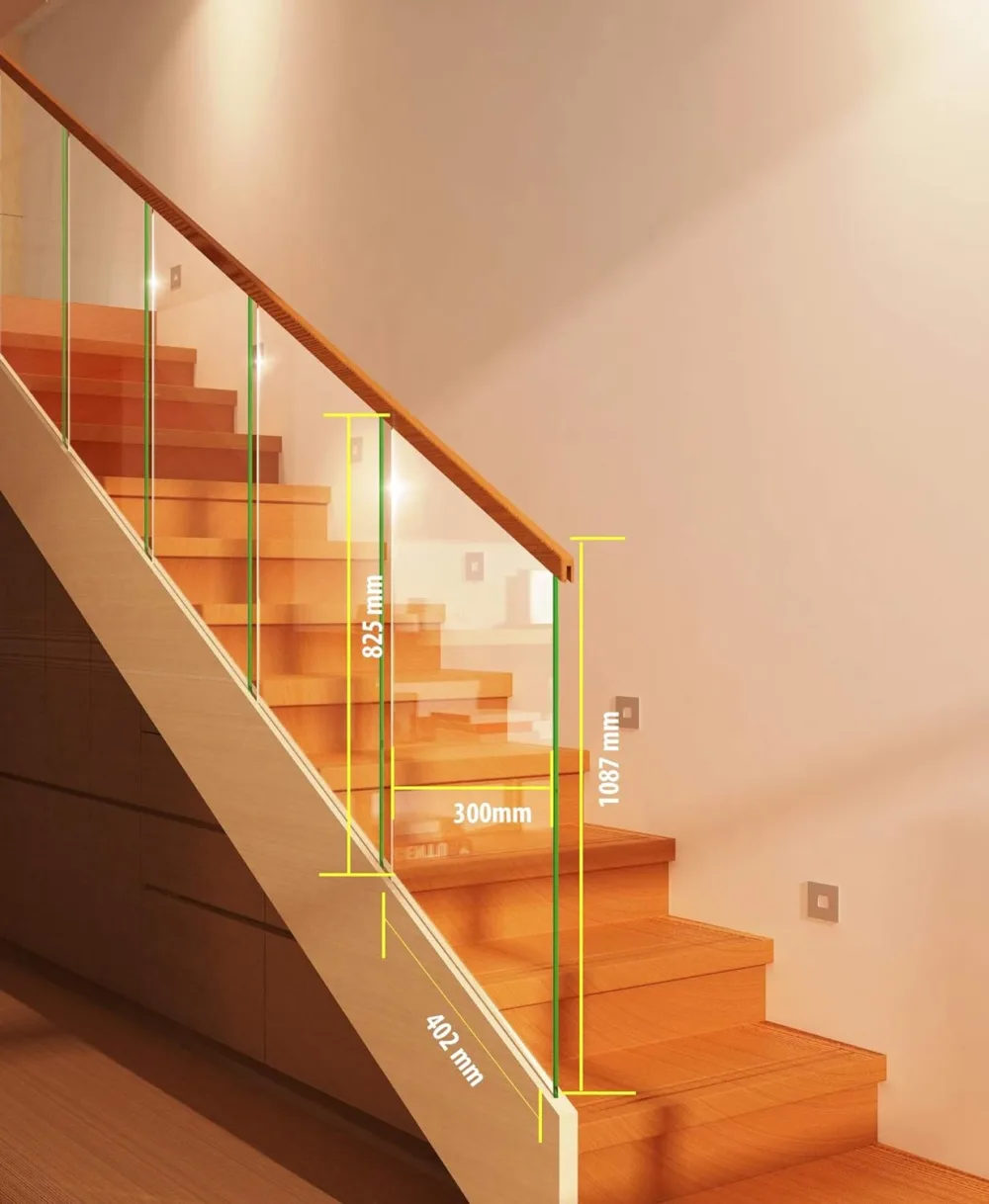 Toughened Clear Glass stair Panels