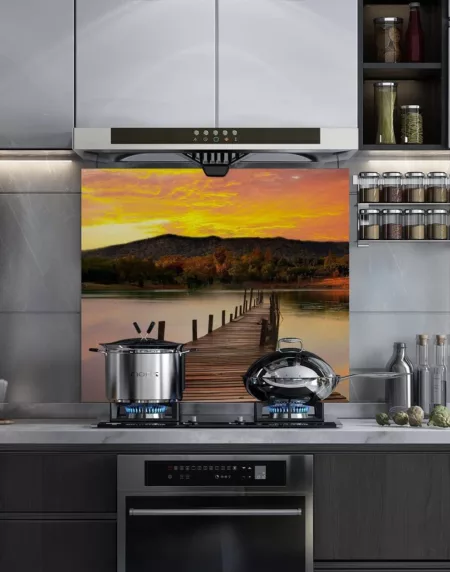 Tempered Glass Splashback for Kitchen