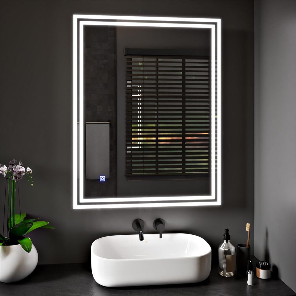 Illuminated bathroom Mirror with LED