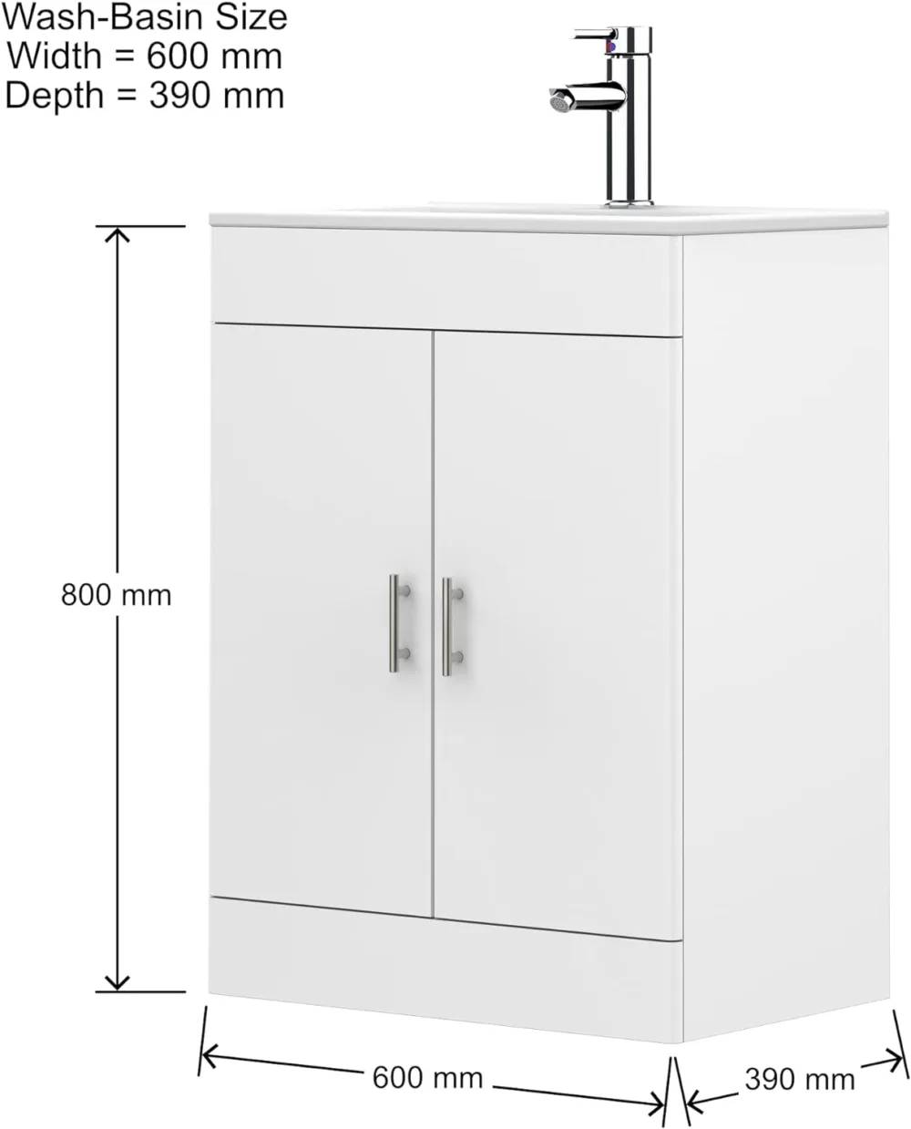 Floor Standing Vanity Unit with Basin
